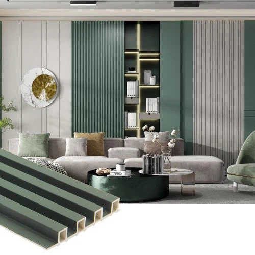 Painel de parede decorativo de vinil canelado 3D